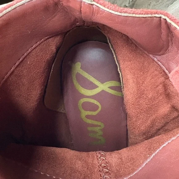 Sam Edelman Niomi Suede Western boho 
Booties In Red Paprika Size 7 preloved - Picture 3 of 10